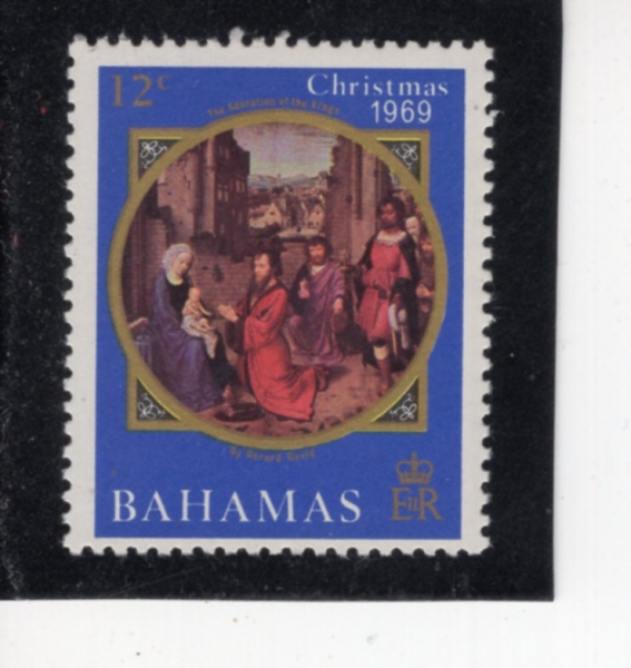 BAHAMAS(���ϸ�)-#296-12c-ADORATION OF THE KINGS, BY GERARD DAVID(����� �ٺ���� ���յ��� ��衻)-1969.10.15��