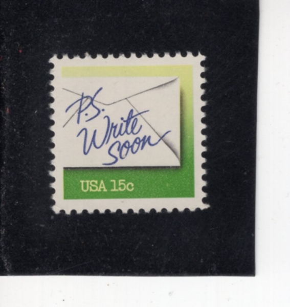 UNITED STATES(�̱�)-#1808-15c-P. S. WRITE SOON(�߽�, Ȯ���ϱ�)-1980.2.25��