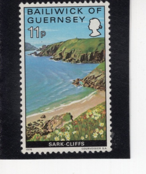 GUERNSEY(����)-#139-11p-GRANDE GRAVE BAY, SARK CLIFFS(\"�׶��� �׷��̺� ��, ��ũ ����\")-1976.8.3��