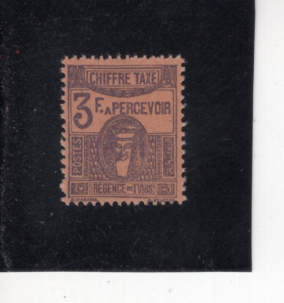 TUNISIA(Ƣ����)-#J27-3fr-DEESSE CARTHAGINOISE(ī��Ÿ���� ����)-1929�� 