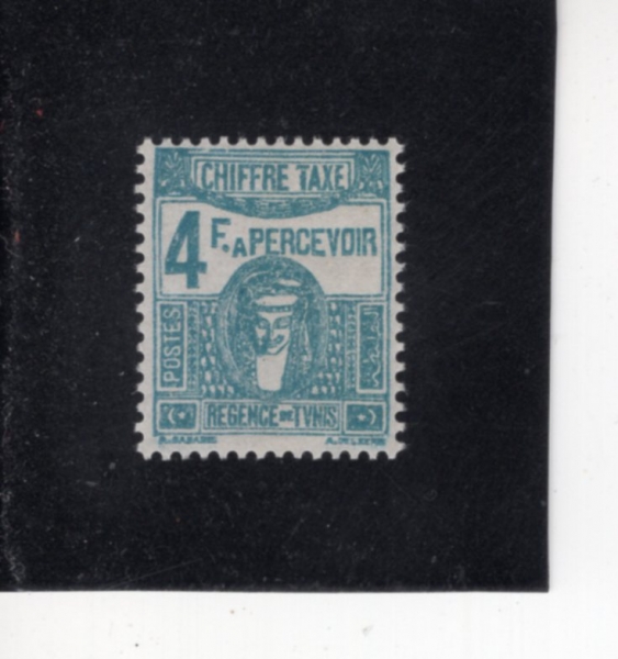 TUNISIA(Ƣ����)-#J28-4fr-DEESSE CARTHAGINOISE(ī��Ÿ���� ����)-1945��