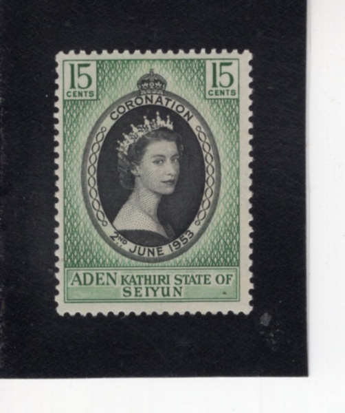 ADEN-KATHIRI STATE OF SEIYUN(�Ƶ�-īƼ��)-#14-1 1/2a-CORONATION(�����ں��� 2�� ������ �����)-1953.6.2��