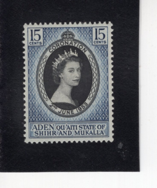 ADEN-QUAITI STATE OF SHIHR AND MUKALLA(�Ƶ�-����Ƽ)-#28-1 1/2a-CORONATION(�����ں��� 2�� ������ �����)-1953.6.2��