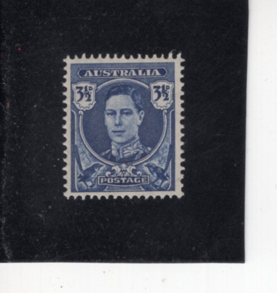 AUSTRALIA(����Ʈ���ϸ���)-#195-3 1/2p-KING GEORGE VI(���� 6�� ����)-1942��