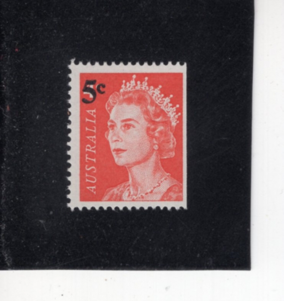 AUSTRALIA(����Ʈ���ϸ���)-#398-5c on 4c-ELIZABETH II(�����ں��� 2��)-1967.9.29��