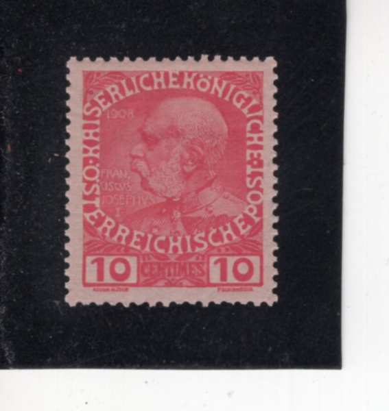 AUSTRIA(����Ʈ����)-#115-10h-FRANZ JOSEF(������ ������ 1��)-1908��