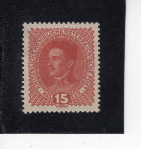 AUSTRIA(����Ʈ����)-#168-15h-EMPEROR KARL I(ī�� 1��)-1917��