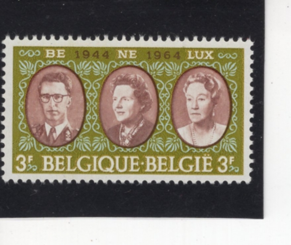 BELGIUM(���⿡)-#616-3fr-KING BAUDOUIN, QUEEN JULIANA AND GRAND DUCHESS CHARLOTTE(���ξ� ��, �����Ƴ� �պ�, ���� �����)-1964.10.12��