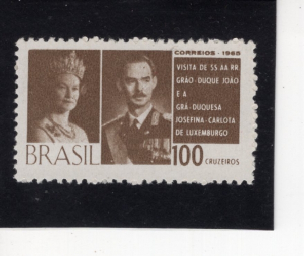 BRAZIL(�����)-#1011-100cr-GRAND DUKE AND DUCHESS OF LUXEMBOURG(����θ�ũ �����, ����)-1965.9.17��