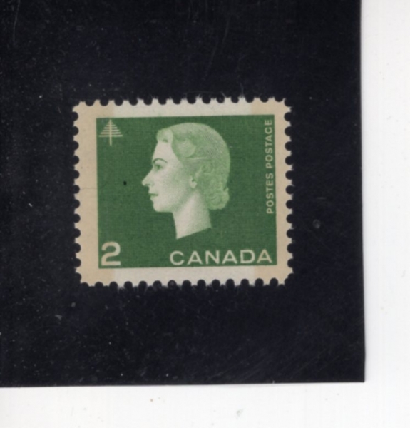 CANADA(ĳ����)-#402-2c-QUEEN ELIZABETH II AND WHEAT(�����ں��� 2��, ��)-1963.5.2��