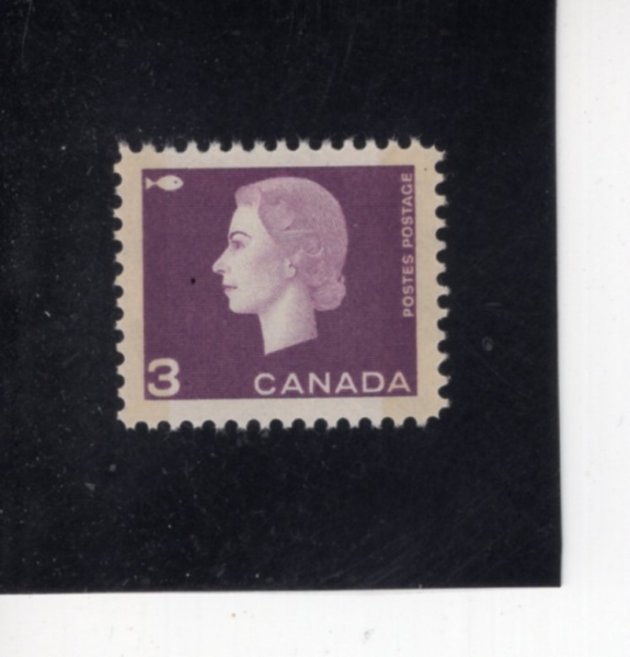 CANADA(ĳ����)-#403-3c-QUEEN ELIZABETH II AND WHEAT(�����ں��� 2��, ��)-1963.5.2��