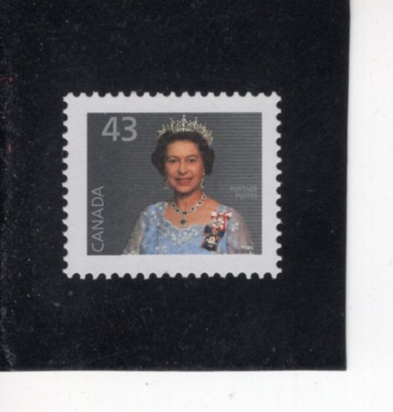 CANADA(ĳ����)-#1358-43c-QUEEN ELIZABETH II(�����ں��� 2��)-1992.12.30��