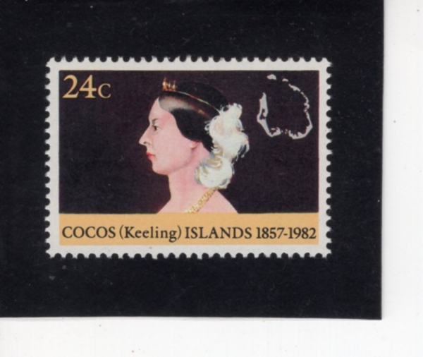 COCOS ISLANDS(���ڽ� ��)-#82-24c-QUEEN VICTORIA(���丮�� ����)-1982.3.31��