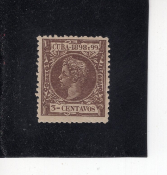 CUBA(����)-#158-3m-KING ALFONSO XII(������ 12��)-1898��