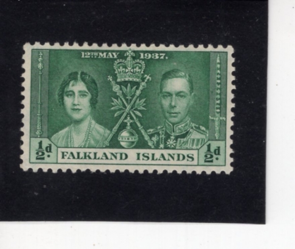FALKLAND ISLANDS(��Ŭ���� ����)-#81-1/2p-CORONATION(���� 6�� ���հ� �����ں��� �պ� �����)-1937.5.12��
