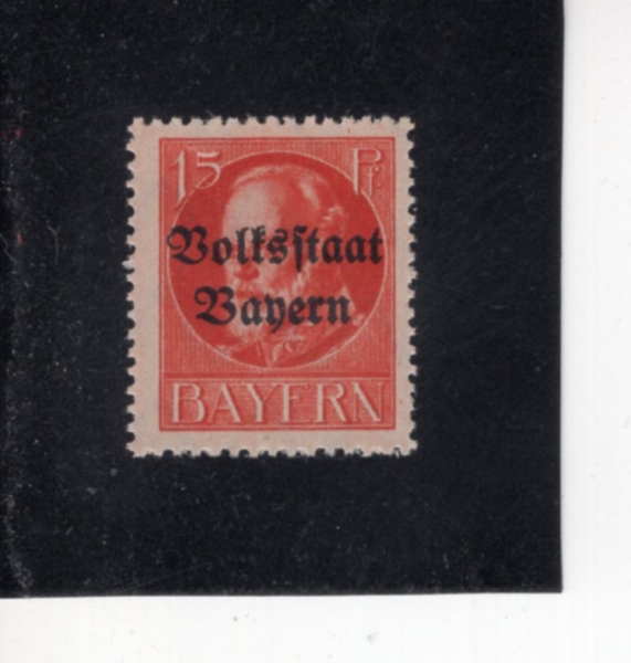 GERMAN STATES-BAVARIA(���̿���)-#140-15pf-KING LUDWIG III(��Ʈ���� 3��)-1919��