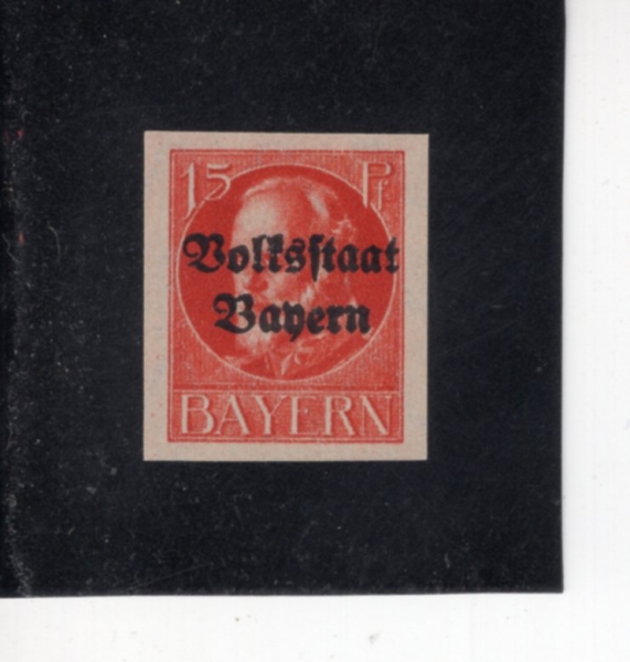 GERMAN STATES-BAVARIA(���̿���)-#160-15pf-KING LUDWIG III(��Ʈ���� 3��)-1919��