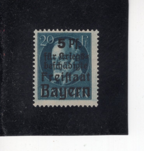 GERMAN STATES-BAVARIA(���̿���)-#B3-20+5pf-KING LUDWIG III(��Ʈ���� 3��)-1919��