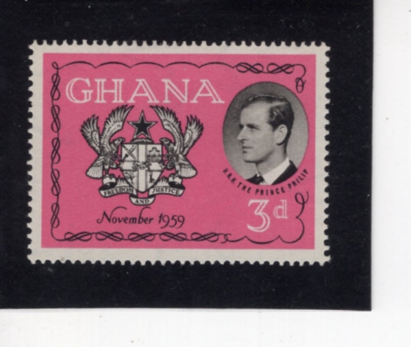 GHANA(����)-#66-3p-PRINCE PHILIP(������� ���� �ʸ� ����)-1959.11.24��