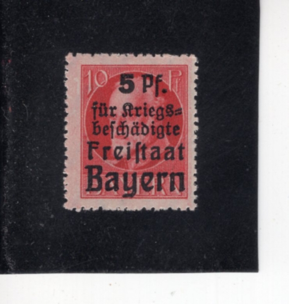 GERMAN STATES-BAVARIA(���̿���)-#B2-15+5pf-KING LUDWIG III(��Ʈ���� 3��)-1919��