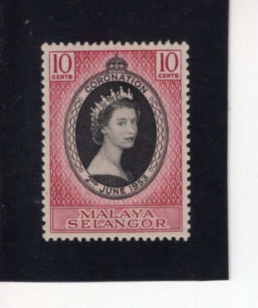 MALAYA-SELANGOR(��������)-#101-10c-QUEEN ELIZABETH II(�����ں��� 2��)-1953.6.2��