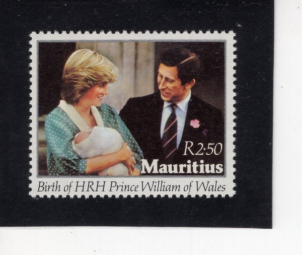 MAURITIUS(�𸮼Ž�)-#552-2.50r-BIRTH OF PRINCE WILLIAM OF WALES, JUNE 21(������, ���Ͻ� ����)-1982.9.22��