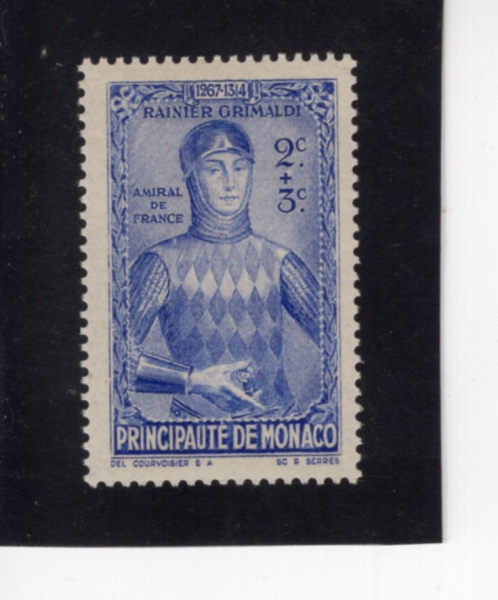 MONACO(����)-#B61-2+3c-RAINIER GRIMALDI(���̴Ͽ� 3��)-1942.12.10��
