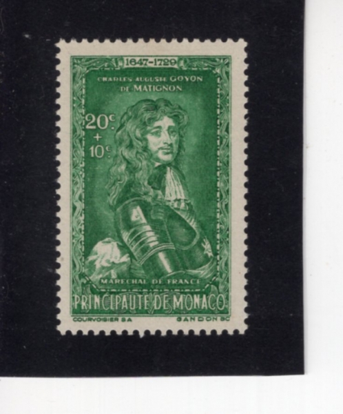 MONACO(����)-#B64-20+10c-CHARLES-AUGUST GOYON DE MATIGNON(���� ���ͽ�Ʈ �� ���� ���� ����)-1942.12.10��