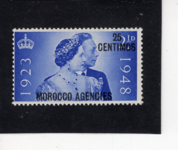 GREAT BRITAIN OFFICE ABROAD-MOROCCO(����� ���� ���� ����)-#93-25c on 2 1/2p-GEORGE VI AND ELIZABETH(���� 6�� ����, �����ں��� �պ�)-1948.4.26��