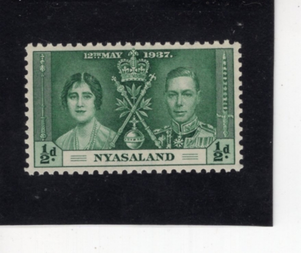 NYASLAND PROTECTORATE(�Ͼƻ췣��)-#51-1/2p-CORONATION(���� 6�� ���հ� �����ں��� �պ� �����)-1937.5.12��