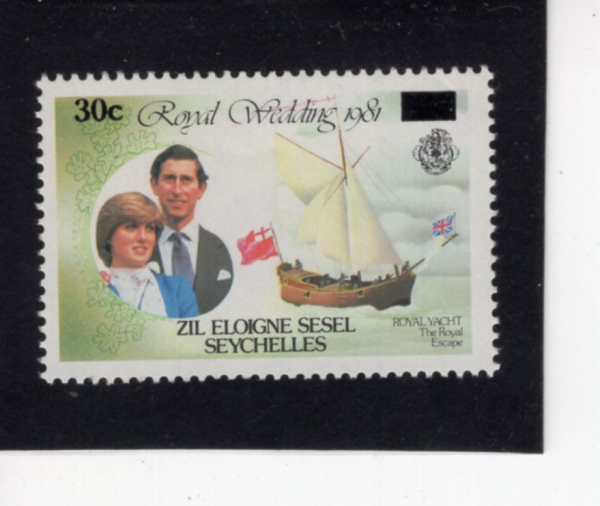ZIL ELWANNYEN SESEL(�� ���ݿ� ����)-#70-30c on 40c-PRINCE CHARLES, LADY DIANA, ROYAL YACHT CHARLOTTE(���� ����, ���ֳ̾� ����, �ս� ��Ʈ ����)-1983��