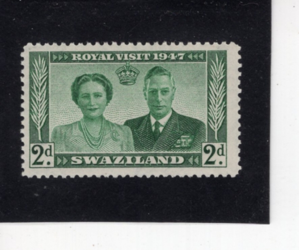 SWAZILAND(����������)-#45-2p-ROYAL VISIT(���� 6�� ���հ� �����ں��� �պ� �����)-1947.2.17��