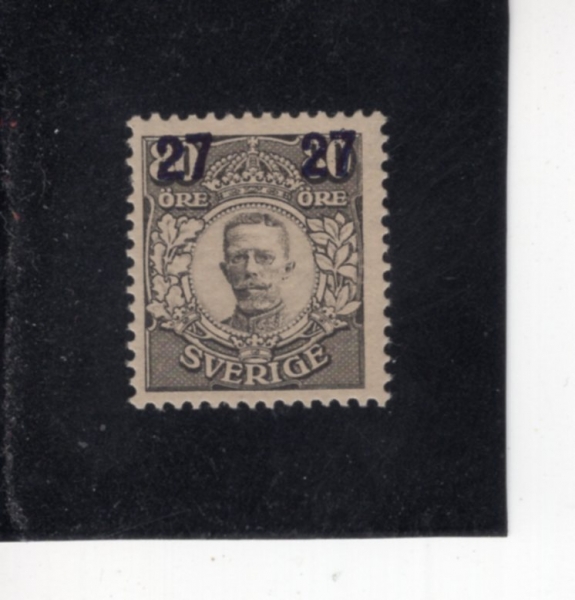 SWEDEN(������)-#104-27o on 80o-GUSTAF V(����Ÿ�� 5��)-1918��
