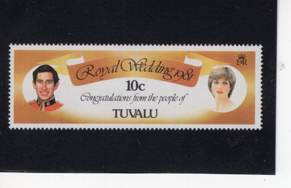 TUVALU(���߷�)-#158-10c-PRINCE CHARLES AND LADY DIANA(���� ����, ���ֳ̾� ����)-1981.6.23��