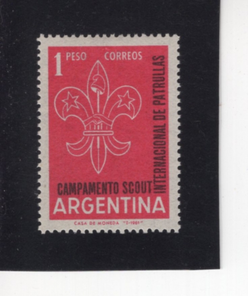 ARGENTINA(�Ƹ���Ƽ��)-#723-1p-ARGENTINE BOY SCOUT EMBLEM(�Ƹ���Ƽ�� ���̽�ī��Ʈ ������)-1961.1.17��