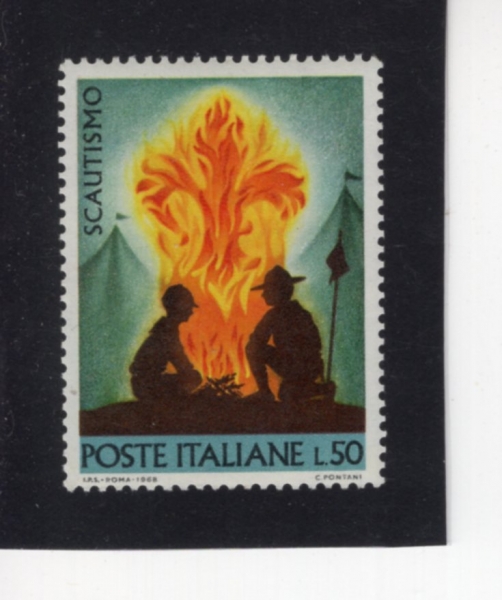 ITALY(��Ż����)-#978-50 I-SCOUTS AT CAMPFIRE(��ں��ϴ� ��ī��Ʈ)-1968.4.23��