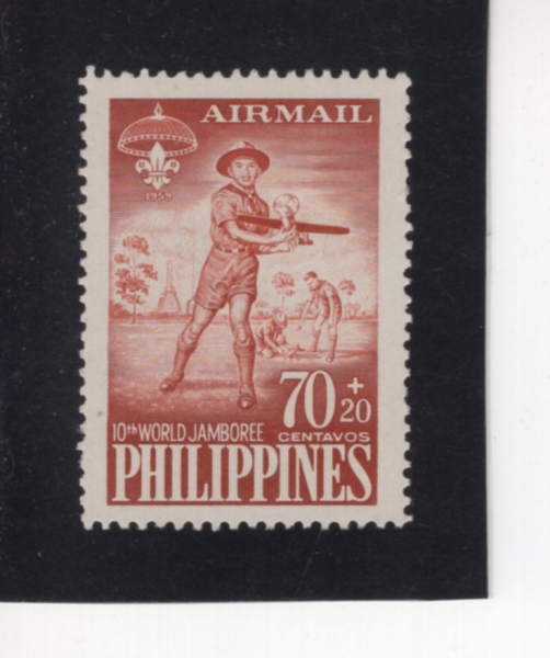 PHILIPPINES(�ʸ���)-#CB2-70+20c-SCOUT WITH PLANE MODEL(��ī��Ʈ ������)-1959.7.17��