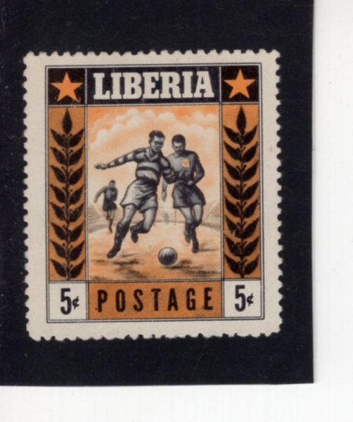 LIBERIA(���̺�����)-#348-5c-SOCCER PLAYERS(�౸ ����)-1955.1.26��