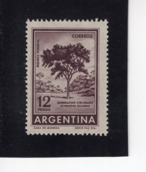 ARGENTINA(�Ƹ���Ƽ��)-#697-12p-RED QUEBRACHO TREE(�ɺ���� ����)-1962��