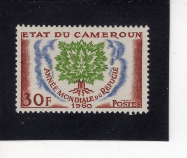 CAMEROUN(ī�޷�)-#338-30fr-UPROOTED OAK EMBLEM(�Ѹ�° ���� ������ ������)-1960��