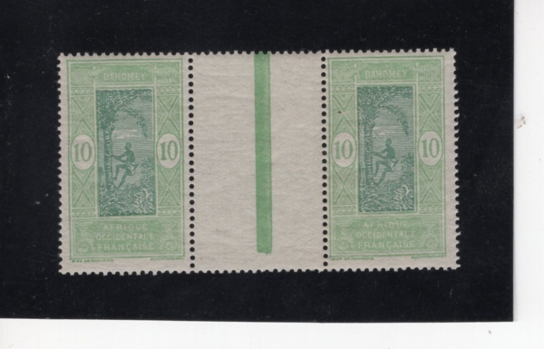 DAHOMEY(��ȣ��)-PAIRS-#48-10c-MAN CLIMBING OIL PALM(�⸧���ڳ����� ������ ����)-1922��