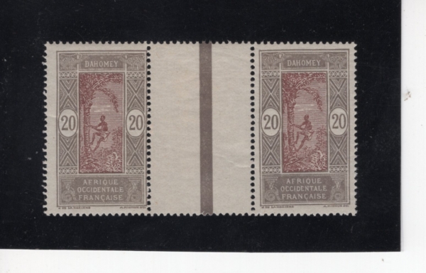 DAHOMEY(��ȣ��)-PAIRS-#52-20c-MAN CLIMBING OIL PALM(�⸧���ڳ����� ������ ����)-1926��