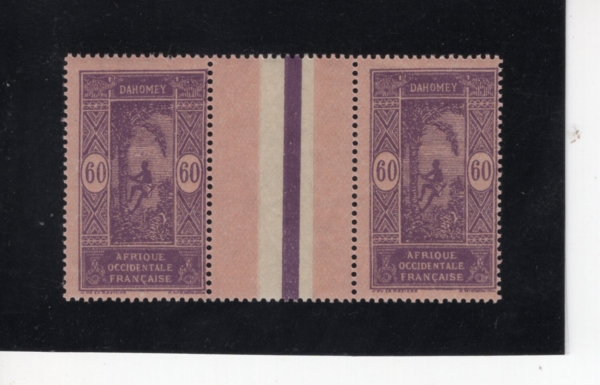 DAHOMEY(��ȣ��)-PAIRS-#68-60c-MAN CLIMBING OIL PALM(�⸧���ڳ����� ������ ����)-1925��