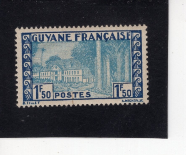 FRENCH GUIANA(�������� ��Ƴ�)-#141-1.50fr-GOVERNMENT BUILDING, CAYENNE(�������� ��Ƴ� ��û��)-1929��