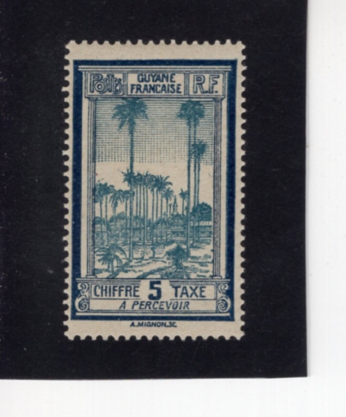 FRENCH GUIANA(�������� ��Ƴ�)-#J13-5c-ROYAL PALMS(�ο� ��)-1929.10.14��