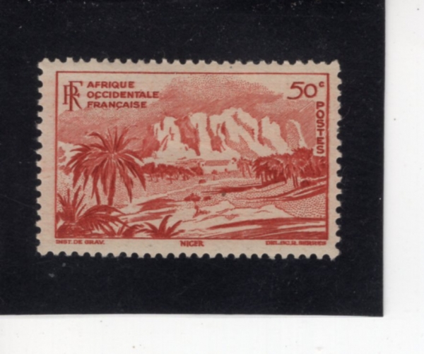 FRENCH WEST AFRICA(�������� ��������ī)-#39-50c-OASIS OF BILMA, NIGER(����, ���ƽý� ��ȭ)-1947��
