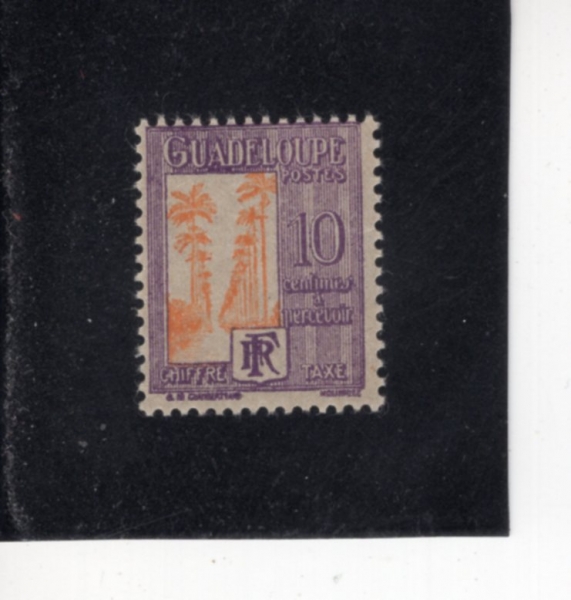 GUADELOUPE(�������)-#J28-10c-AVENUE OF ROYAL PALMS(�ο� �� �Ÿ�)-1928.6.18��