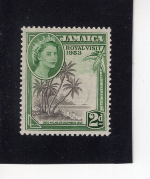 JAMAICA(�ڸ���ī)-#154-2p-COCO PALMS AT COLUMBUS COVE(�ݷ����� �ں��� ���ڽ� ����)-1953.11.25��