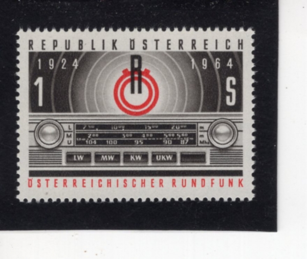 AUSTRIA(����Ʈ����)-#739-1s-EMBLEM OF RADIO AUSTRIA AND TRANSISTOR RADIO PANEL(���� ����Ʈ����, Ʈ�������� ���� �г��� ������)-1964.10.1��