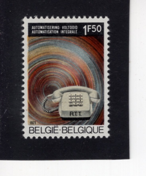 BELGIUM(���⿡)-#796-1.50fr-AUTOMATIC TELEPHONE(�ڵ� ��ȭ)-1971.1.16��